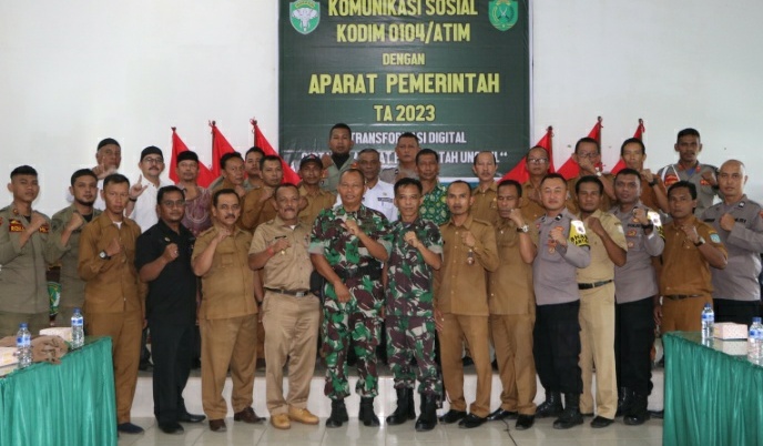 Kodim 0104/Aceh Timur Gelar Komunikasi Sosial Dengan Aparat Pemerintah Tahun 2023