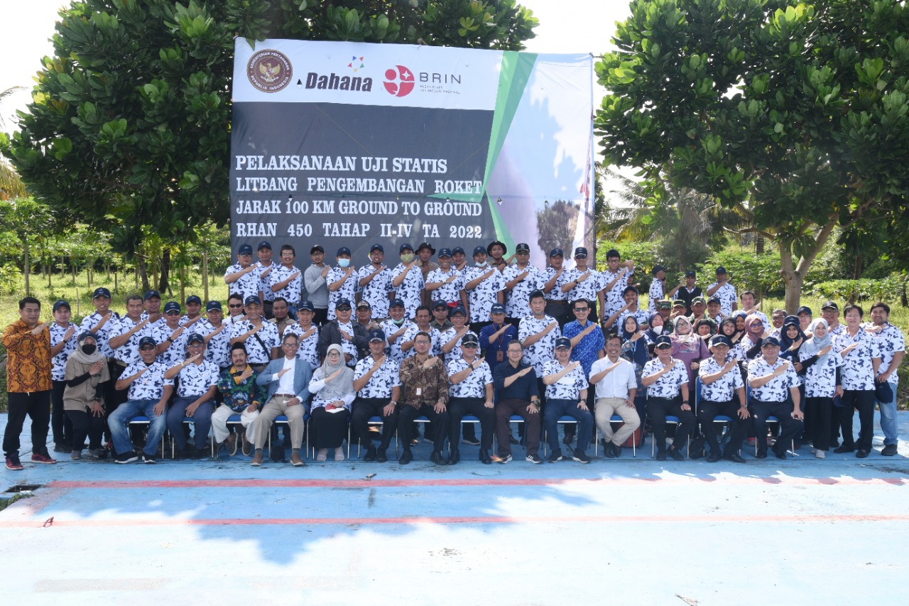 Kolaborasi Kemhan-Dahana-BRIN, Berhasil Uji Statis Roket RHAN 450
