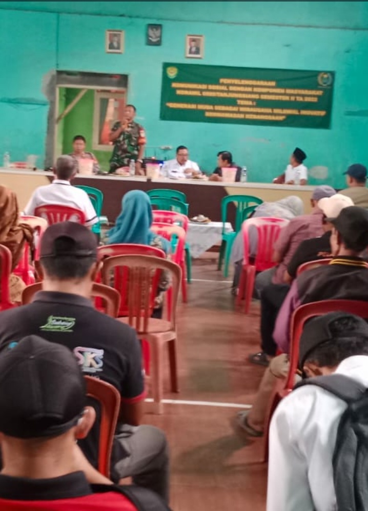Koramil 0505 Tanjungsiang Selenggarakan Komunikasi Sosial Dengan Komponen Masyarakat  Semester II Tahun 2022