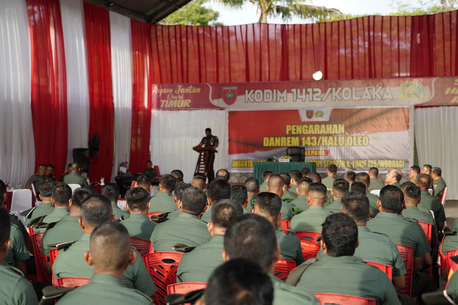 Kunker di Kodim 1412/Kolaka, Danrem 143/HO : Berkreasi dan Berinovasi untuk Terus Membantu Masyarakat di Wilayah Binaan