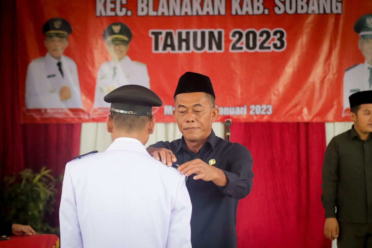 Lantik Kades Antar Waktu Desa Muara, Kang Jimat  : Tanah Timbul Siap Untuk disertifikatkan