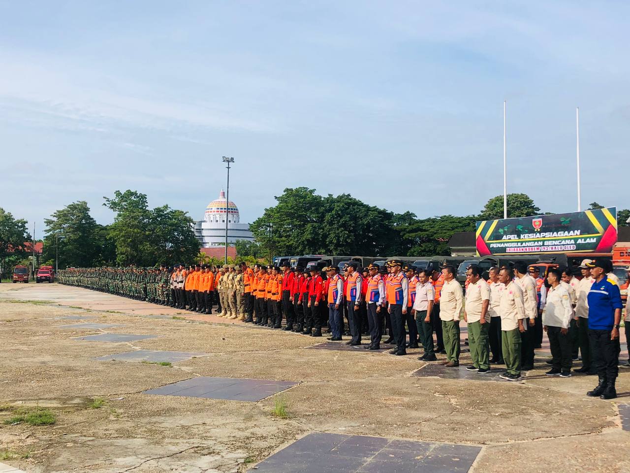 Memasuki Musim Penghujan, Korem 143/HO Gelar Apel Kesiap Siagaan Penanggulangan Bencana