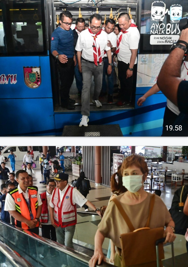 Menhub Cek Pelayanan Angkutan Massal di Pekanbaru