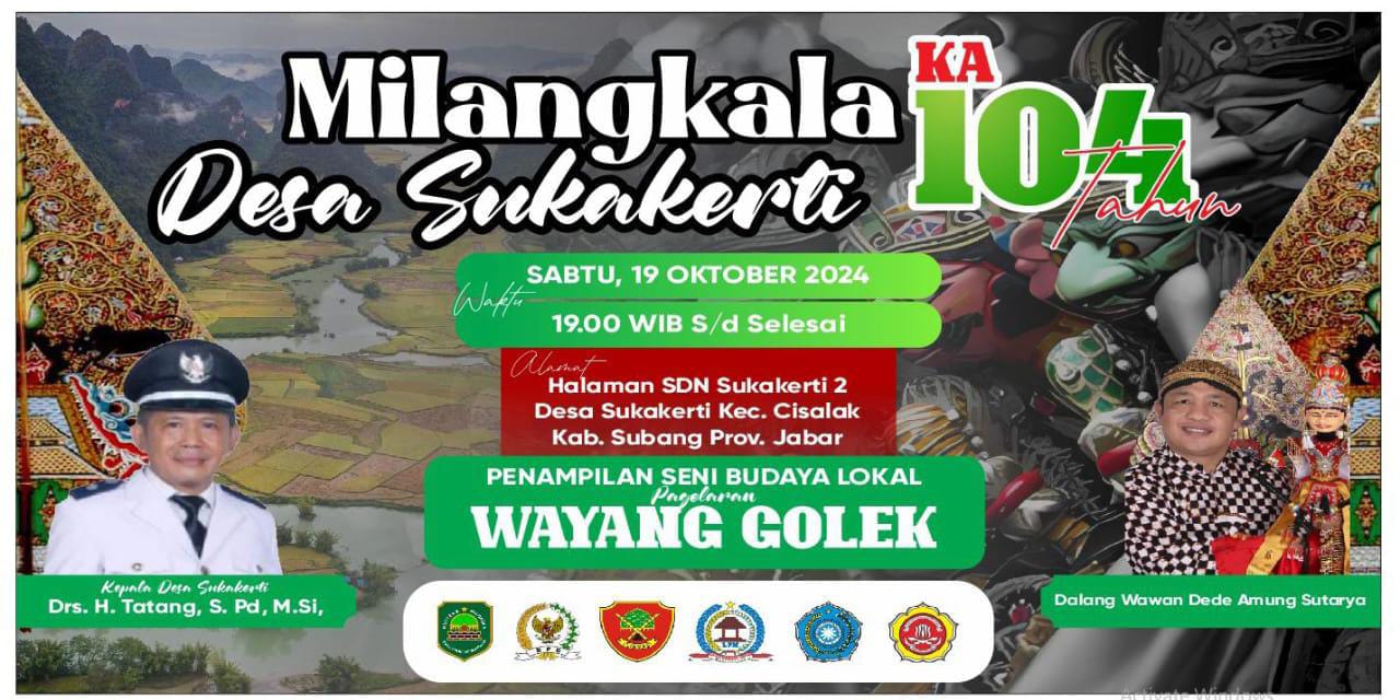 Milangkala Desa Sukakerti Kecamatan Cisalak Ke 104 Di Hibur Pagelaran Wayang Golek Dalang Wawan Dede Amung Sutarya