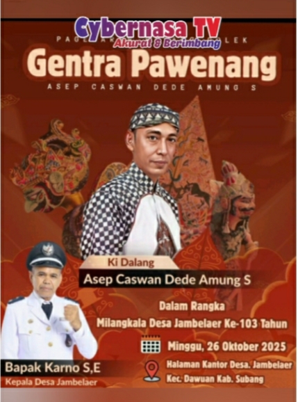 Milangkala Ke -103 Desa Jambelaer Puncak Kegiatan Gelar Wayang Golek