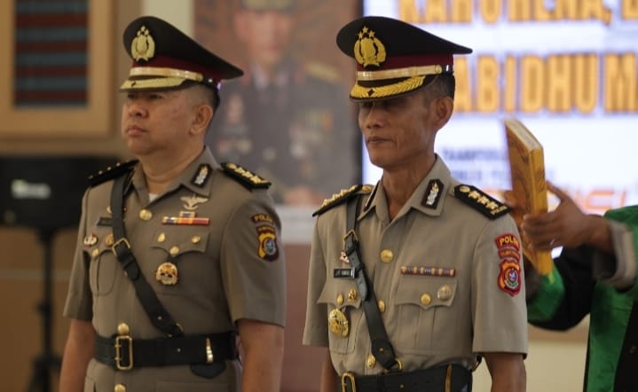 Mutasi Lima Pejabat Utama Polda Sultra, Kapolda Pimpin Sertijab di Aula Dachara