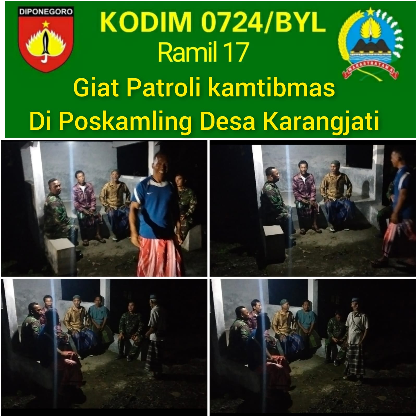 Patroli Malam Babinsa Wonosegoro, Hadirkan Rasa Aman dan Perkuat Kamtibmas Desa Karangjati