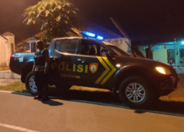 Patroli Polsek Tanjungsiang laksanakan Patroli malam birukan perbatasan Kabupaten Subang dan Kabupaten Sumedang