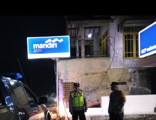 Patroli Polsek Tanjungsiang melaksanakan Pengecekan Perbankan di wilayah hukum Polsek Tanjungsiang