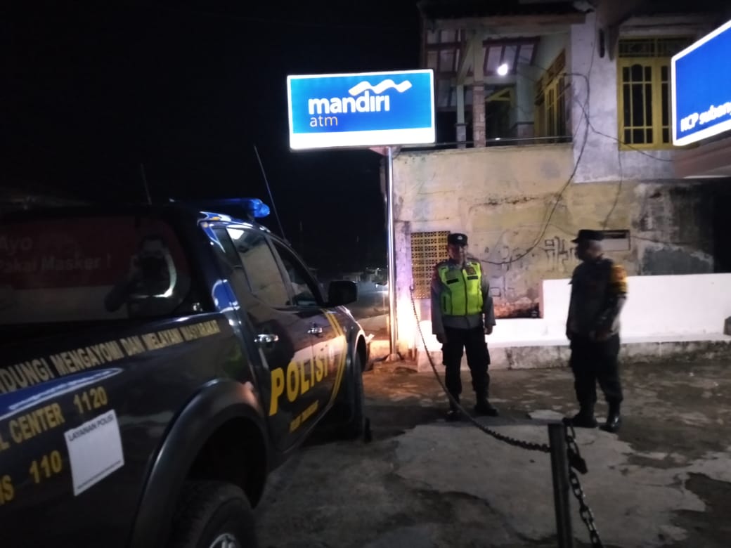 Patroli Polsek Tanjungsiang melaksanakan Pengecekan Perbankan di wilayah hukum Polsek Tanjungsiang