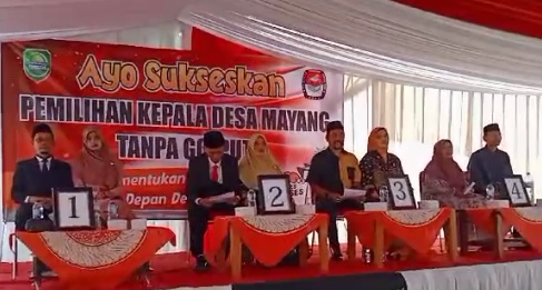 Pelaksanaan Pilkades Serentak 2023 Desa Mayang Diraih Oleh Usman Suhendi Sebanyak 903 Suara