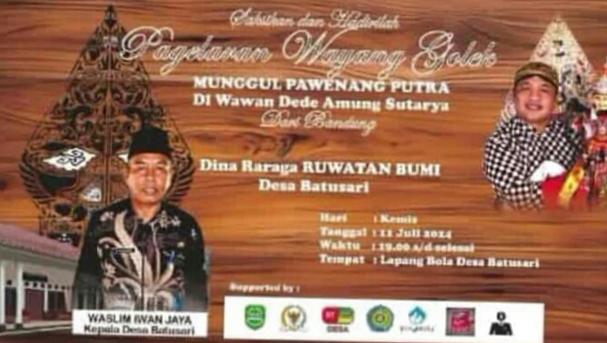 Pelaksanaan Ruwatan Bumi Desa Batusari Pada Hari Kamis 11 Juli 2024,Waslim Iwan Jaya Kepala Desa Batusari