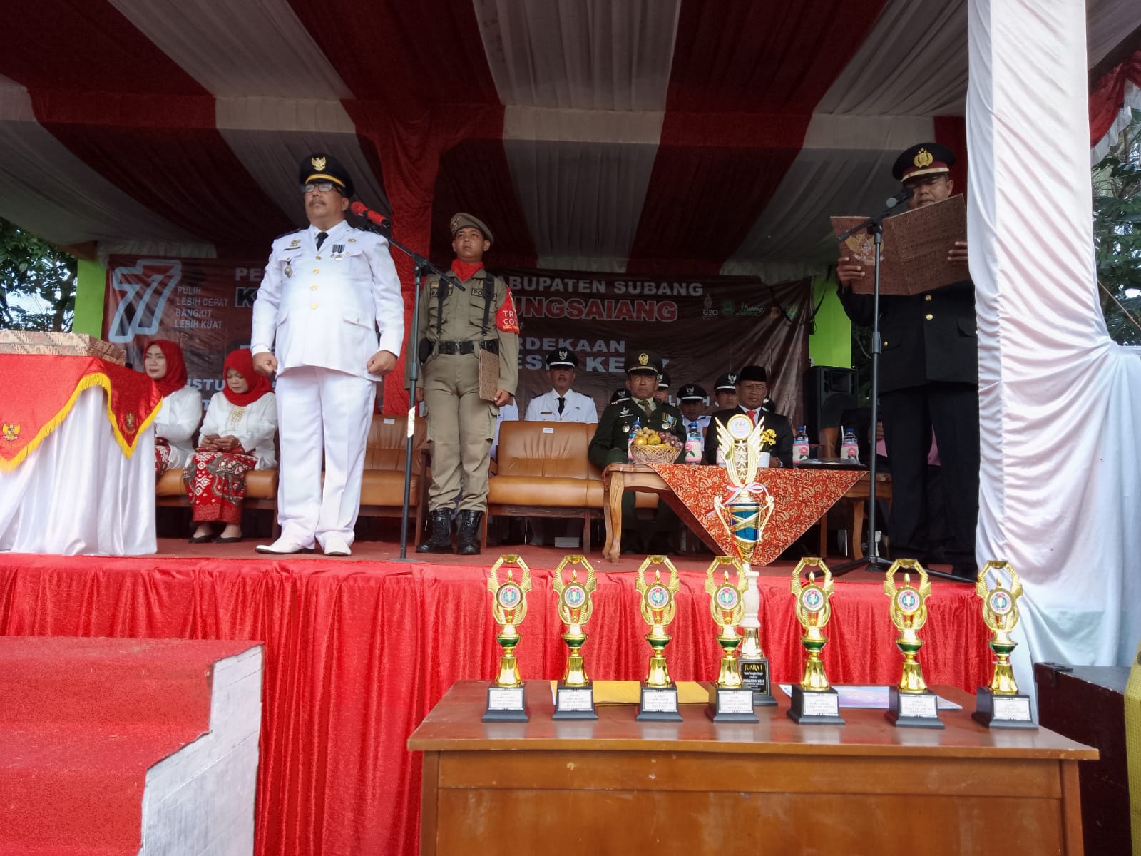 Pelaksanaan Upacara HUT RI Kecamatan Tanjungsiang Berjalan Dengan Khidmat