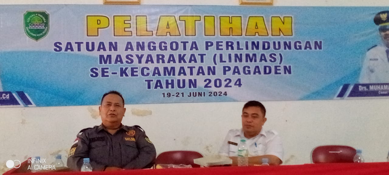Pelatihan Satuan Anggota Perlindungan Masyarakat ( LINMAS ) Se - Kecamatan Pagaden Tahun 2024.