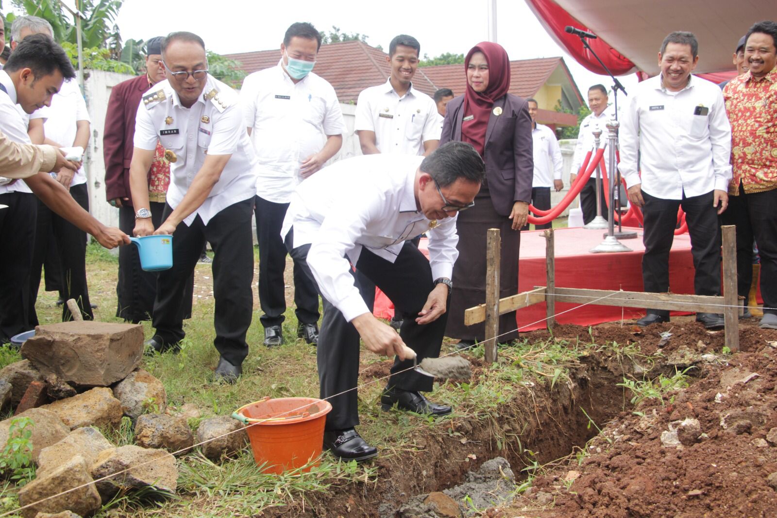 Peletakan Batu Pertama Pembangunan Gedung sekretariat DPD PPNI Kab. Subang, Pj. Bupati Subang : 'Terus Tingkatkan Kompetensi