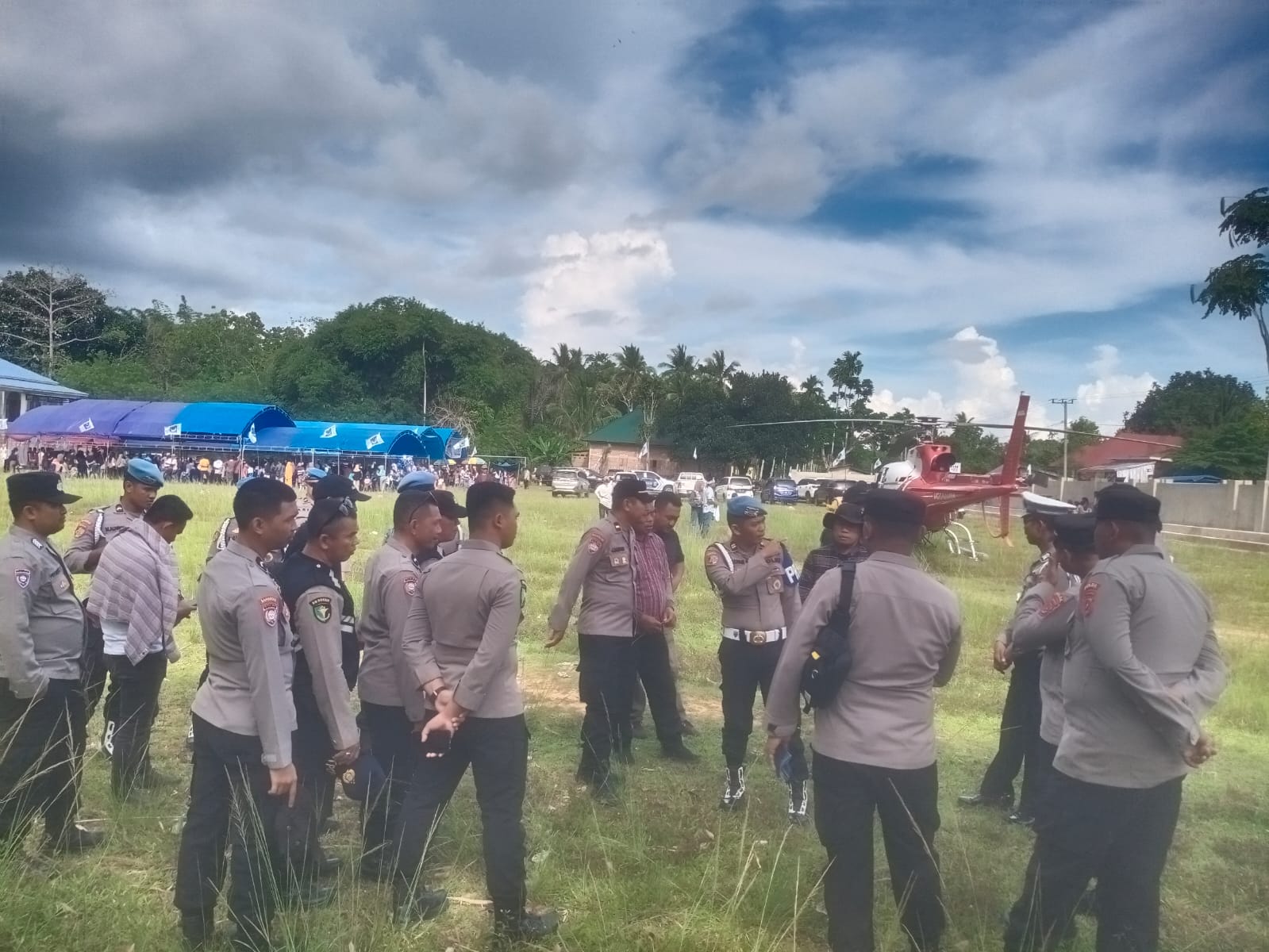 Pengamanan Kampanye Paslon Gubernur Sultra di Zona C Muna Barat Berjalan Kondusif