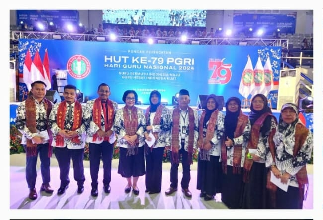 Pengurus PGRI Sumut Hadiri Puncak Peringatan HUT ke-79 PGRI dan HGN 2024