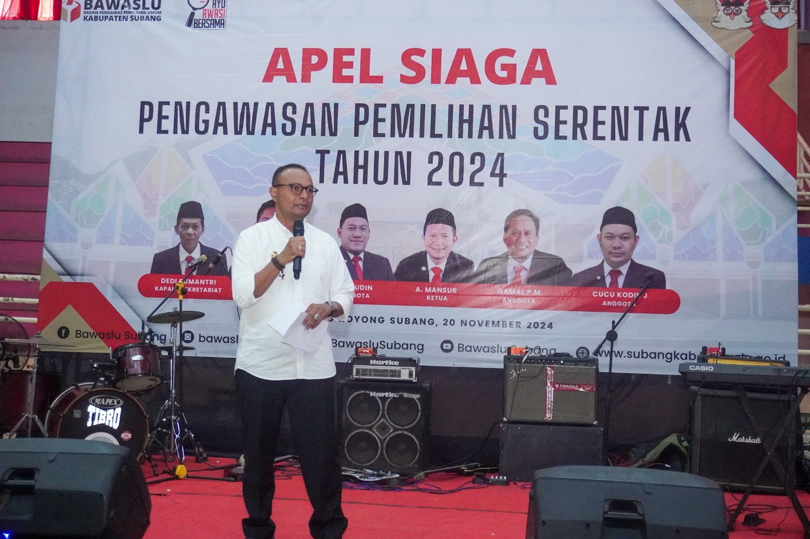Pj. Bupati Subang Berikan Arahan pada Apel Siaga Pengawasan Pemilihan Serentak Tahun 2024