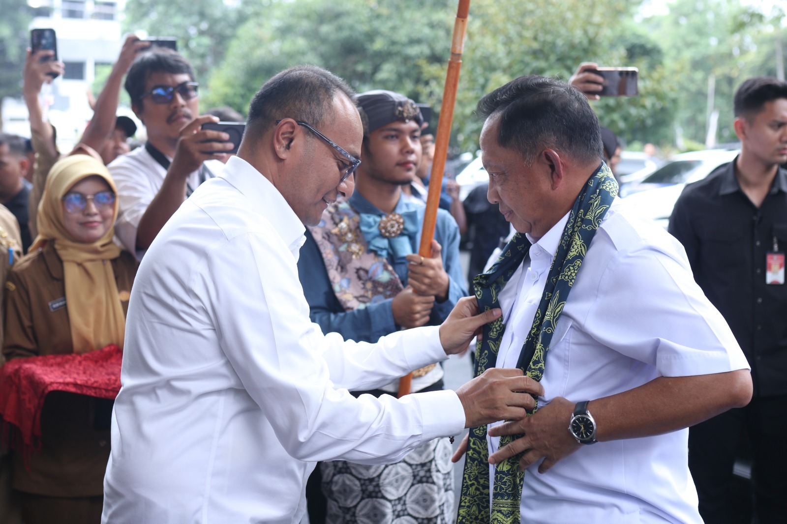 Pj. Bupati Subang Kang Ade Menerima Kunjungan Kerja Mendagri Tito Karnavian Peninjauan Implementasi SIMBG
