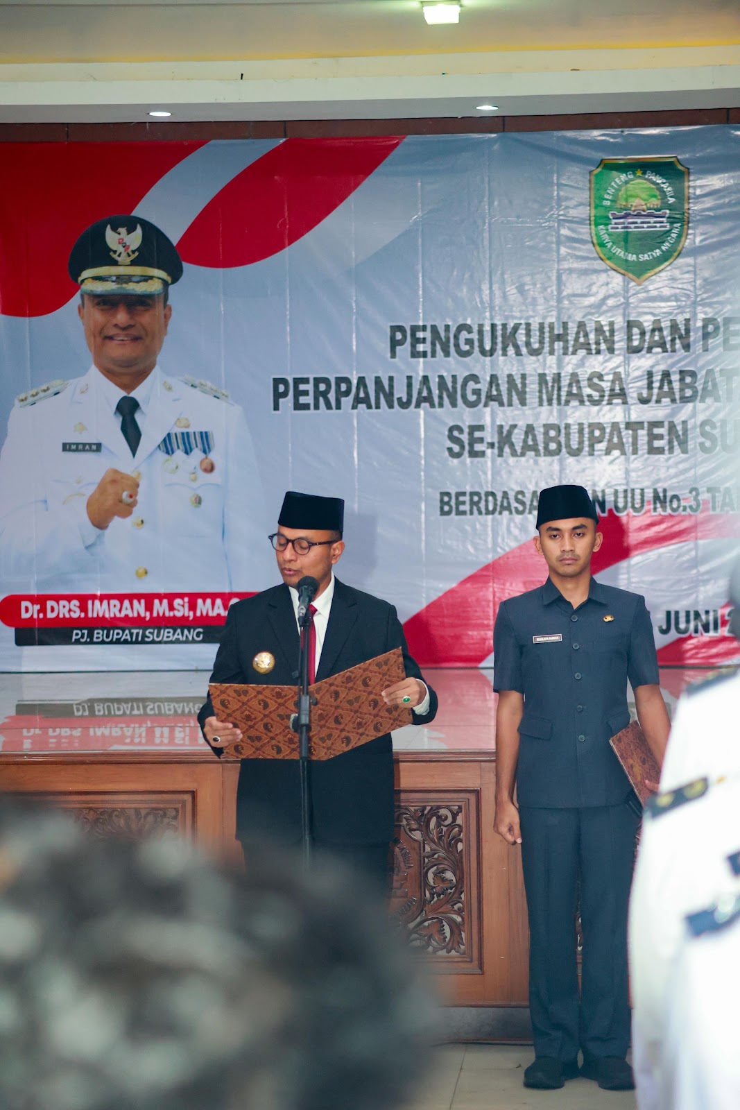 PJ. Bupati Subang Kukuhkan dan Tetapkan para Kepala Desa se- Kab.Subang ,dan Ajak Seluruh Kepala Desa Jaga Etika dan Wibawa