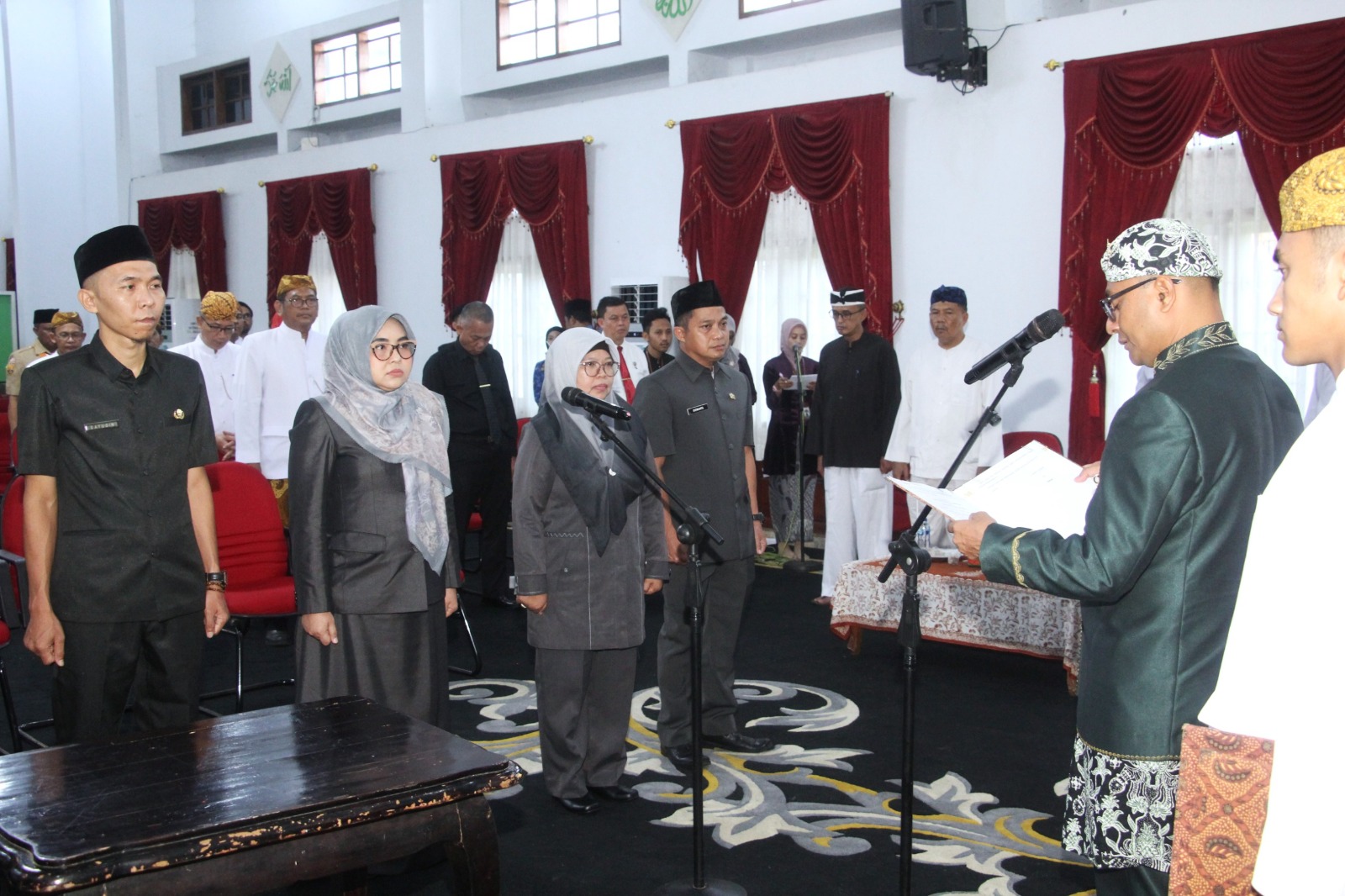 Pj. Bupati Subang Lantik 4 Pejabat Baru di Disdukcapil