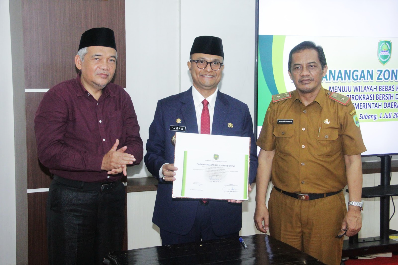PJ. Bupati Subang Pencanangan Zona Integritas Untuk Perbaikan Subang