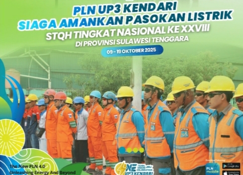 PLN UP3 Kendari Siaga Amankan Pasokan Listrik untuk STQH Nasional XXVIII di Sulawesi Tenggara Tahun 2025