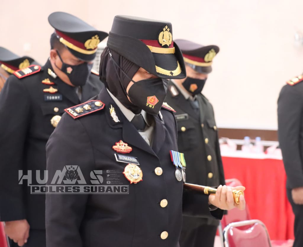 Polres Subang Dan Jajarannya Mengikuti Upacara Hari Lahir Pancasila Secara Virtual