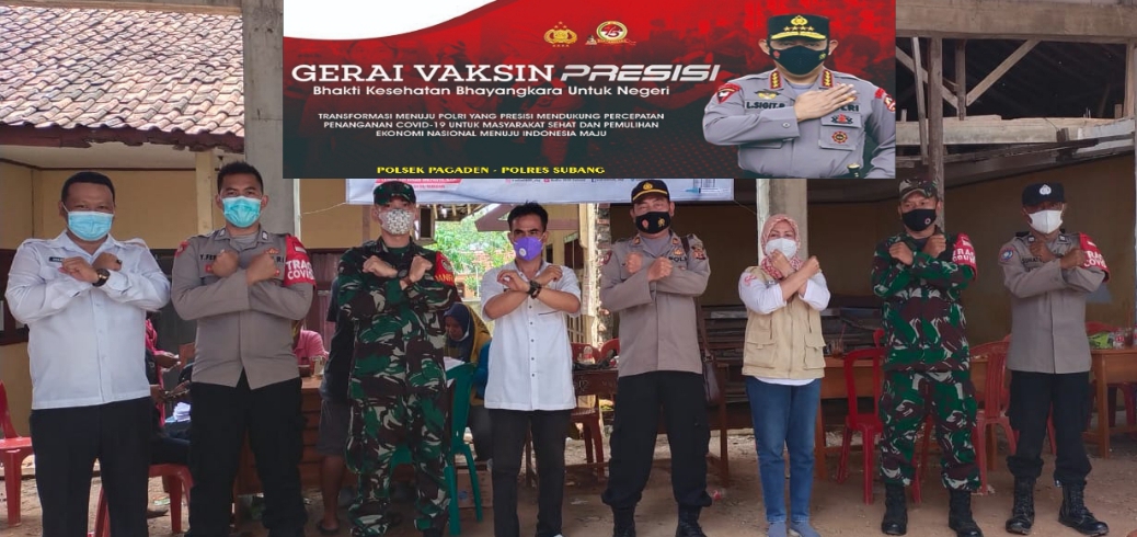 Polsek Pagaden Laksanakan Monitoring Gerai Vaksin Persisi di Desa Sidajaya