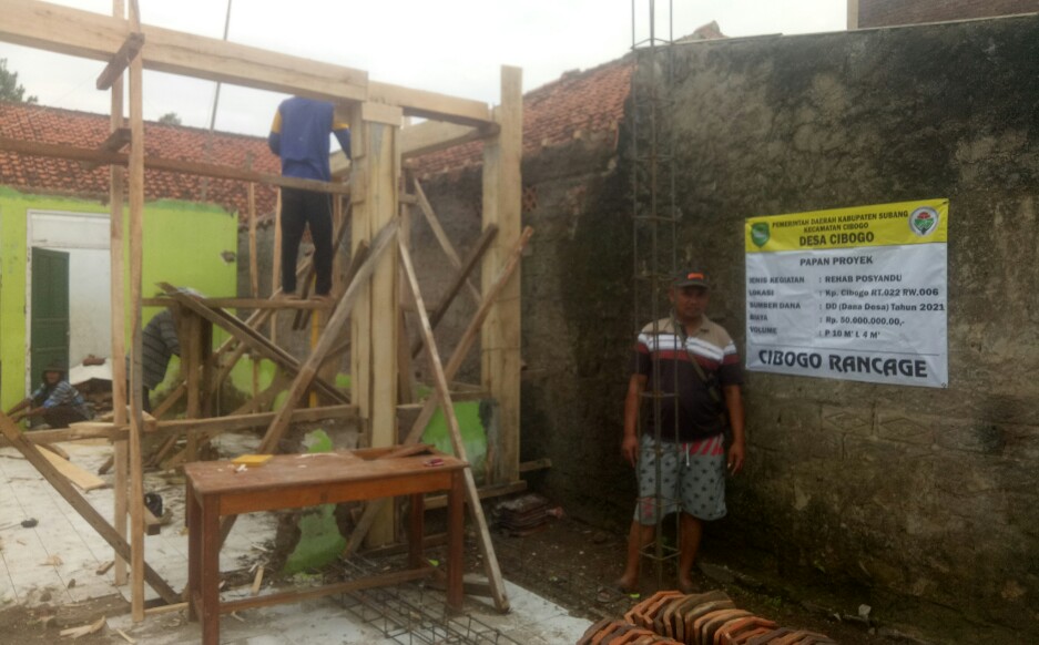 Posyandu Mawar VI Kampung Cibogo Dapat Rehab Dari Dana Desa Tahun 2021