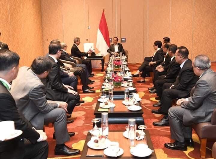 Presiden Joko Widodo tiba di Sands Expo & Convention Center, Singapura, untuk menghadiri Ecosperity Week 2023