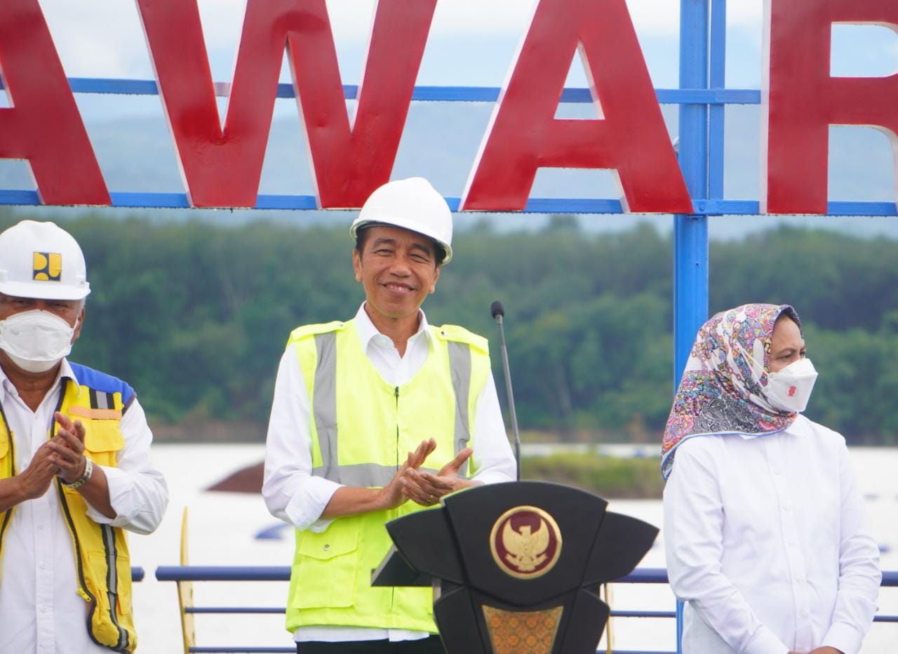 Presiden RI Joko Widodo Resmikan Bendungan Sadawarna