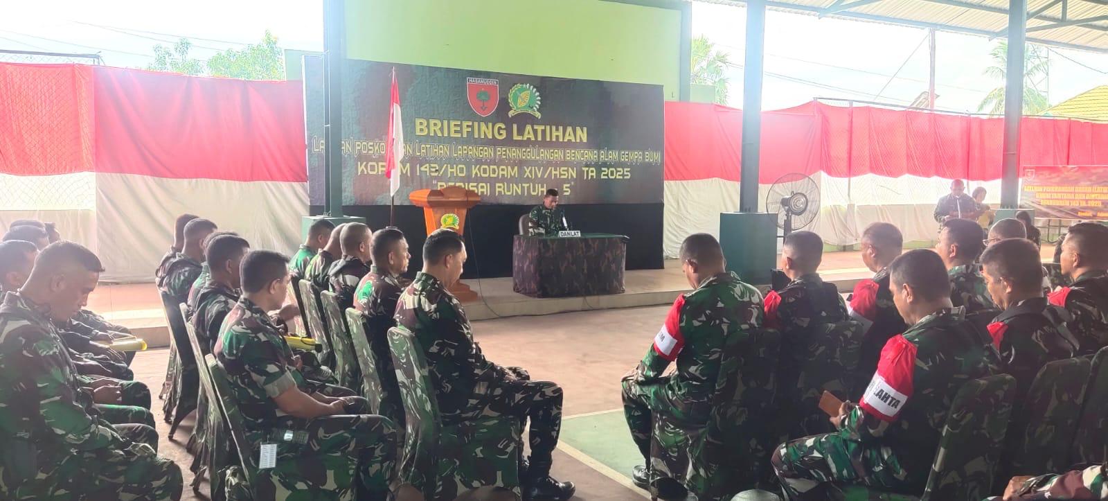 Pussimpur Kodiklatad Dukung Digitalisasi Latihan Posko I “Perisai Runtuh-5” Korem 143/HO