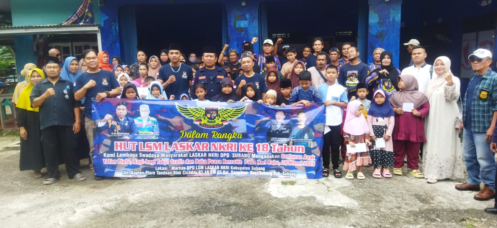 Sambut Harlah Ke -18 LSM NKRI Memberikan Santun Anak Yatim