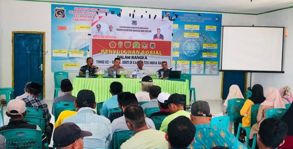 Satgas TMMD 123 Kodim 1416/Muna Sosialisasi Tentang Bahaya Narkoba