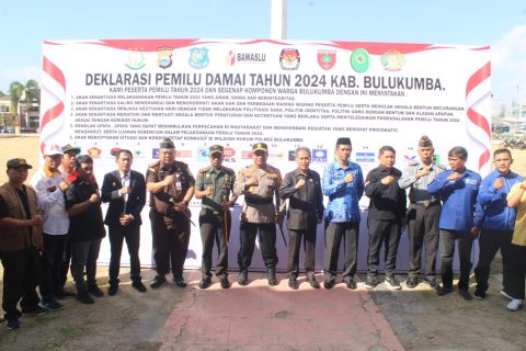 Satukan Tekad Menuju Pemilu 2024 Yang Luber, Jurdil, Lancar, Aman dan Damai, Korem dan Kodim Jajaran Kodam XIV/Hsn Deklarasikan Pemilu Damai