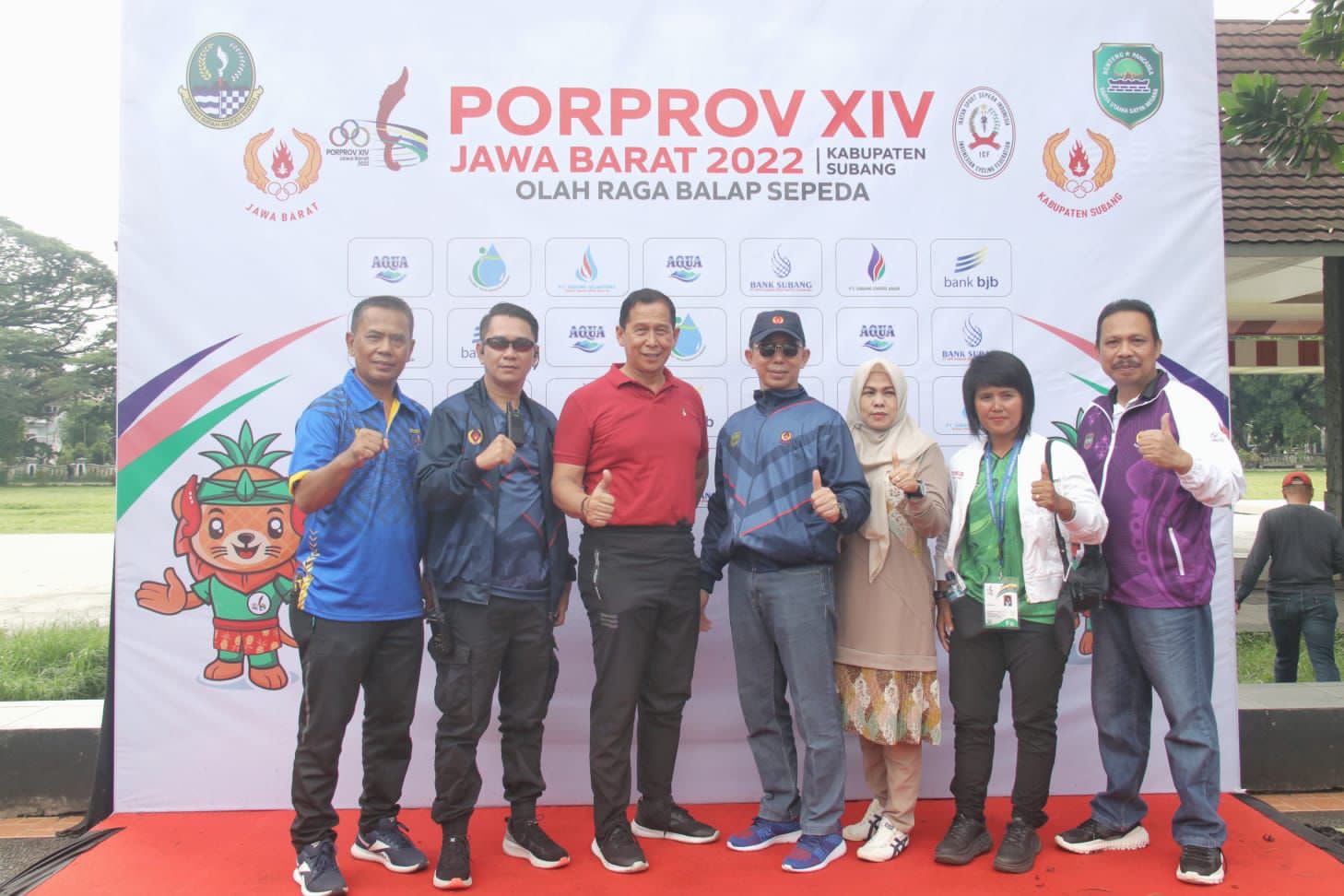 Sekda Subang Buka Pertandingan Balap Sepeda ITT Porprov Jawa Barat