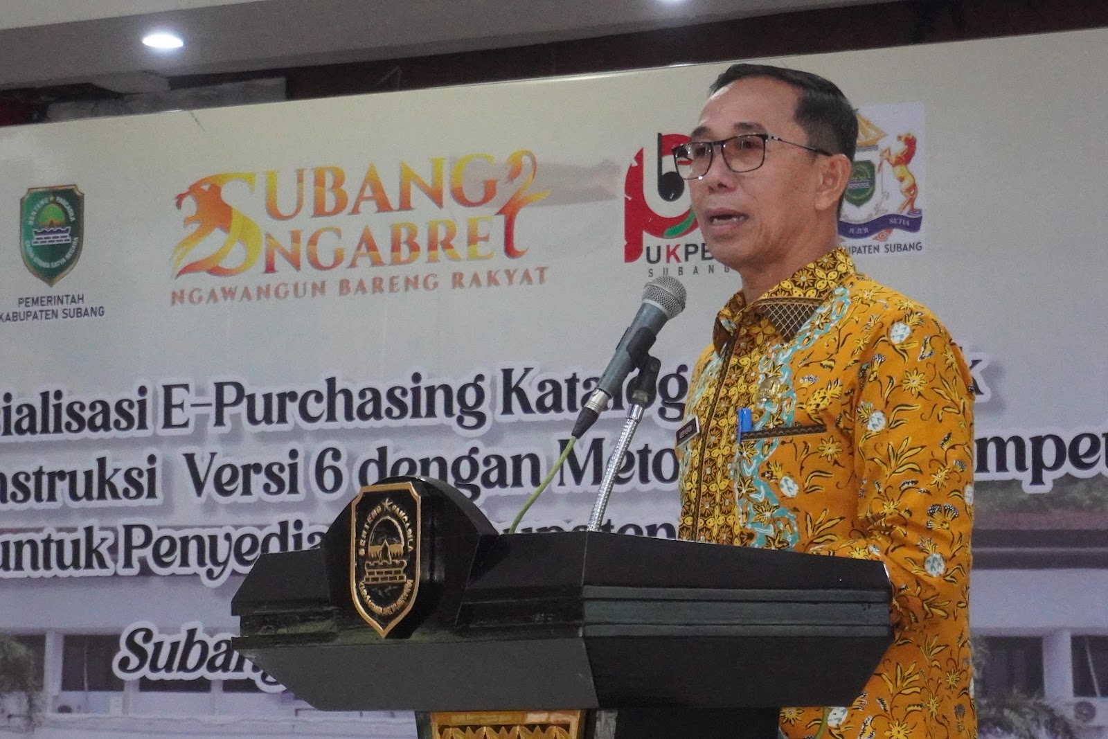 SEKDA SUBANG BUKA SOSIALISASI IMPLEMENTASI E-PURCHASING KATALOG ELEKTRONIK VERSI 6, TEKANKAN PENTINGNYA DIGITALISASI PENGADAAN YANG TRANSPARAN DAN EFEKTIF