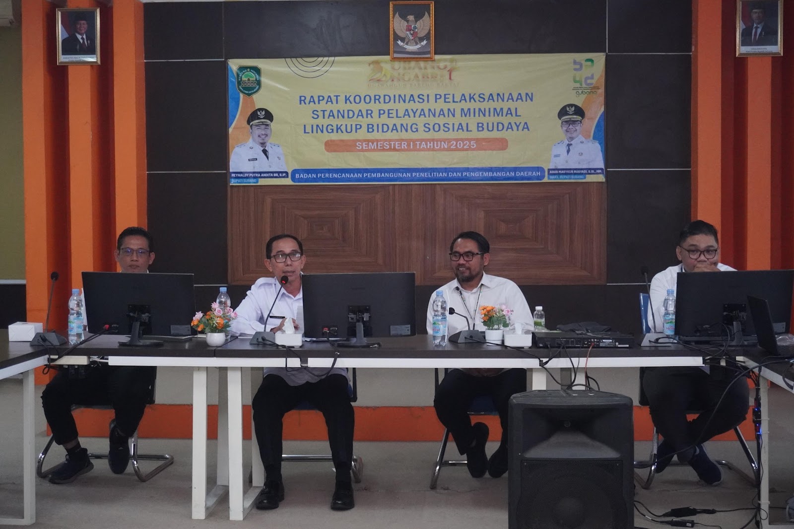 SEKDA SUBANG HADIRI RAKORD PELAKSANAAN STANDAR PELAYANAN MINIMAL SEMESTER I TAHUN 2025