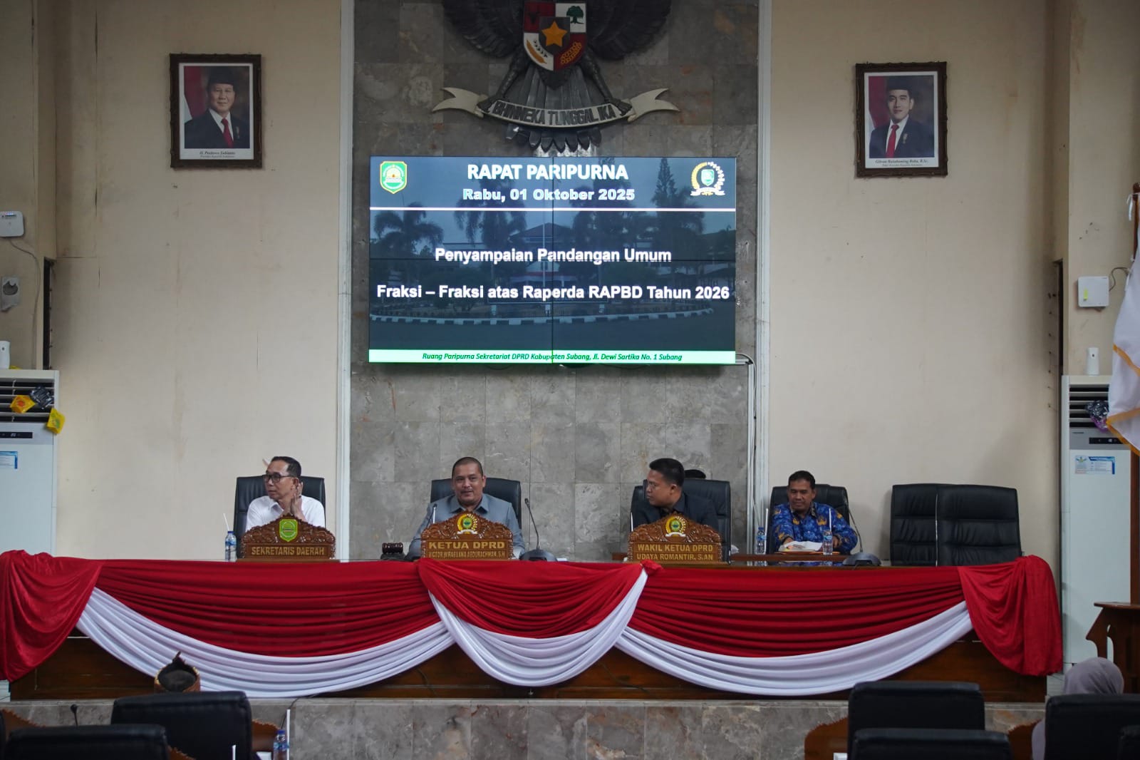 SEKDA SUBANG HADIRI RAPAT PARIPURNA DPRD SUBANG