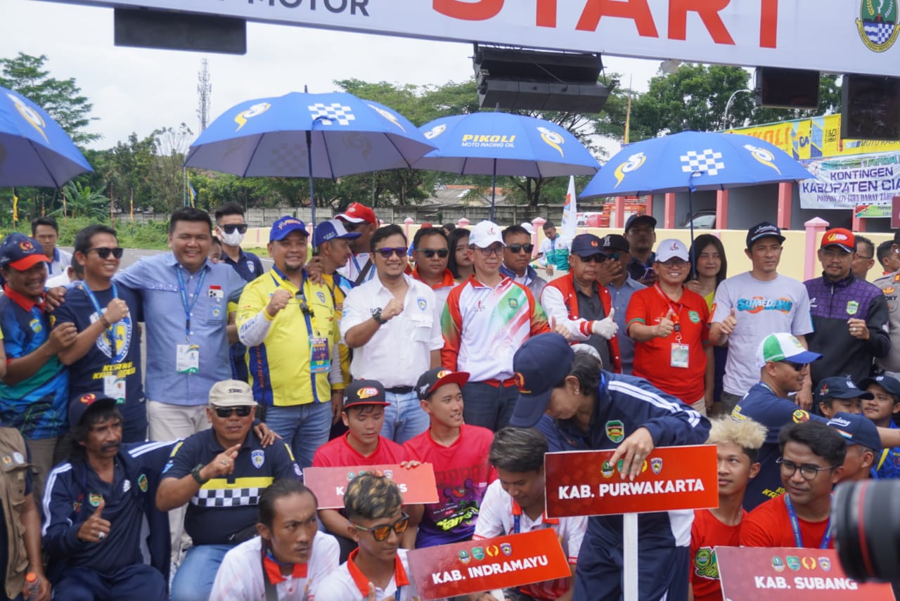 Sekda Subang membuka Cabor Balap Motor Road Race PORPROV ke-14 Kabupaten Subang