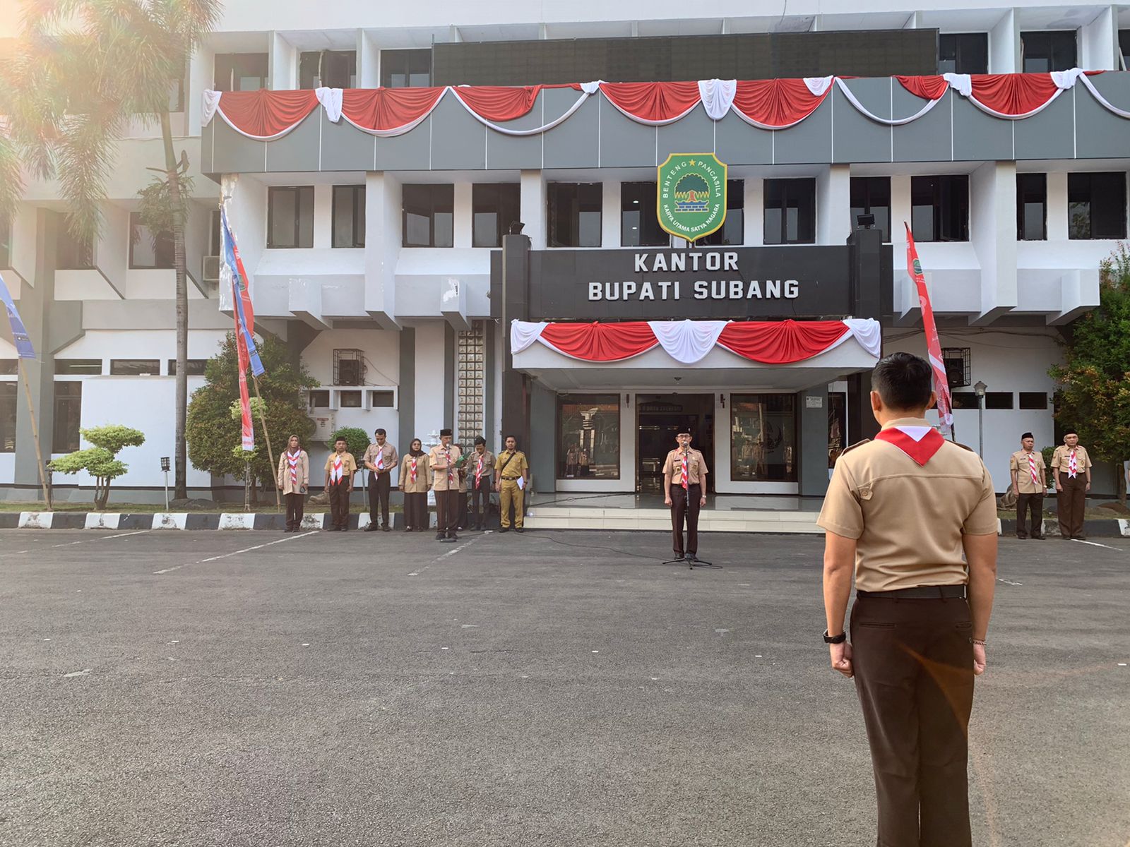Sekda Subang pimpin Apel Pagi serta Launching ASN Jawara Pajak BAPENDA Kabupaten Subang