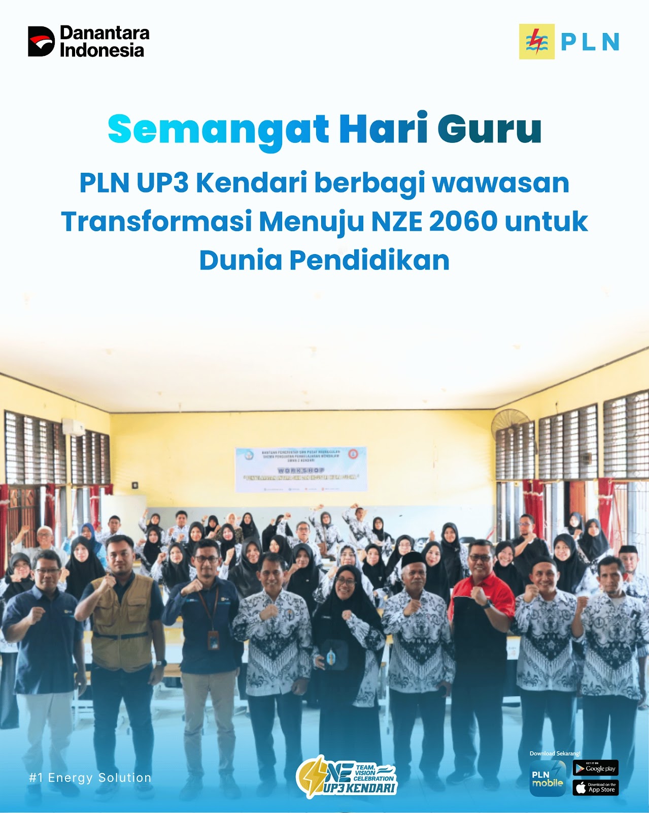 Semangat Hari Guru,PLN UP3 Kendari Berbagi Wawasan pada Workshop Penyelarasan Kurikulum SMK–Industri DuDiKa