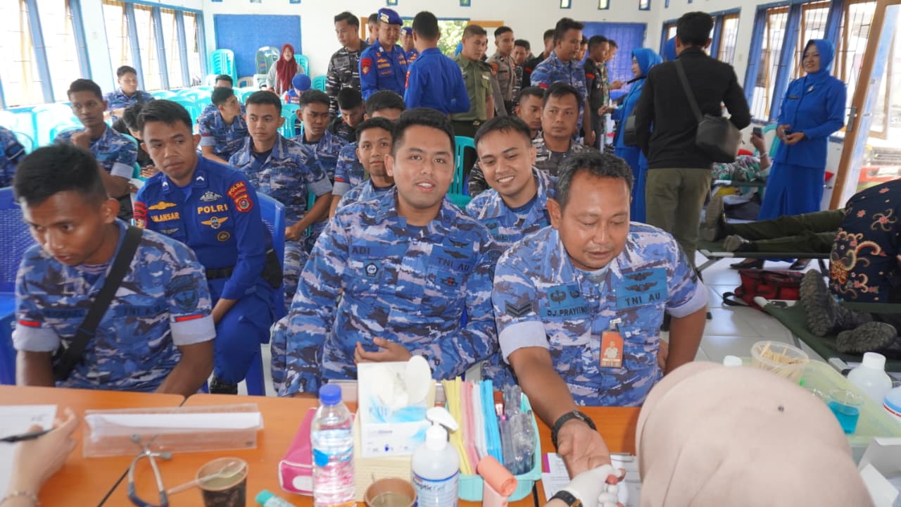Setetes Darah Sangat bermanfaat Bagi Yang Membutuhkan, Lanud Haluoleo Gelar Donor Darah Bakti Teritorial Prima