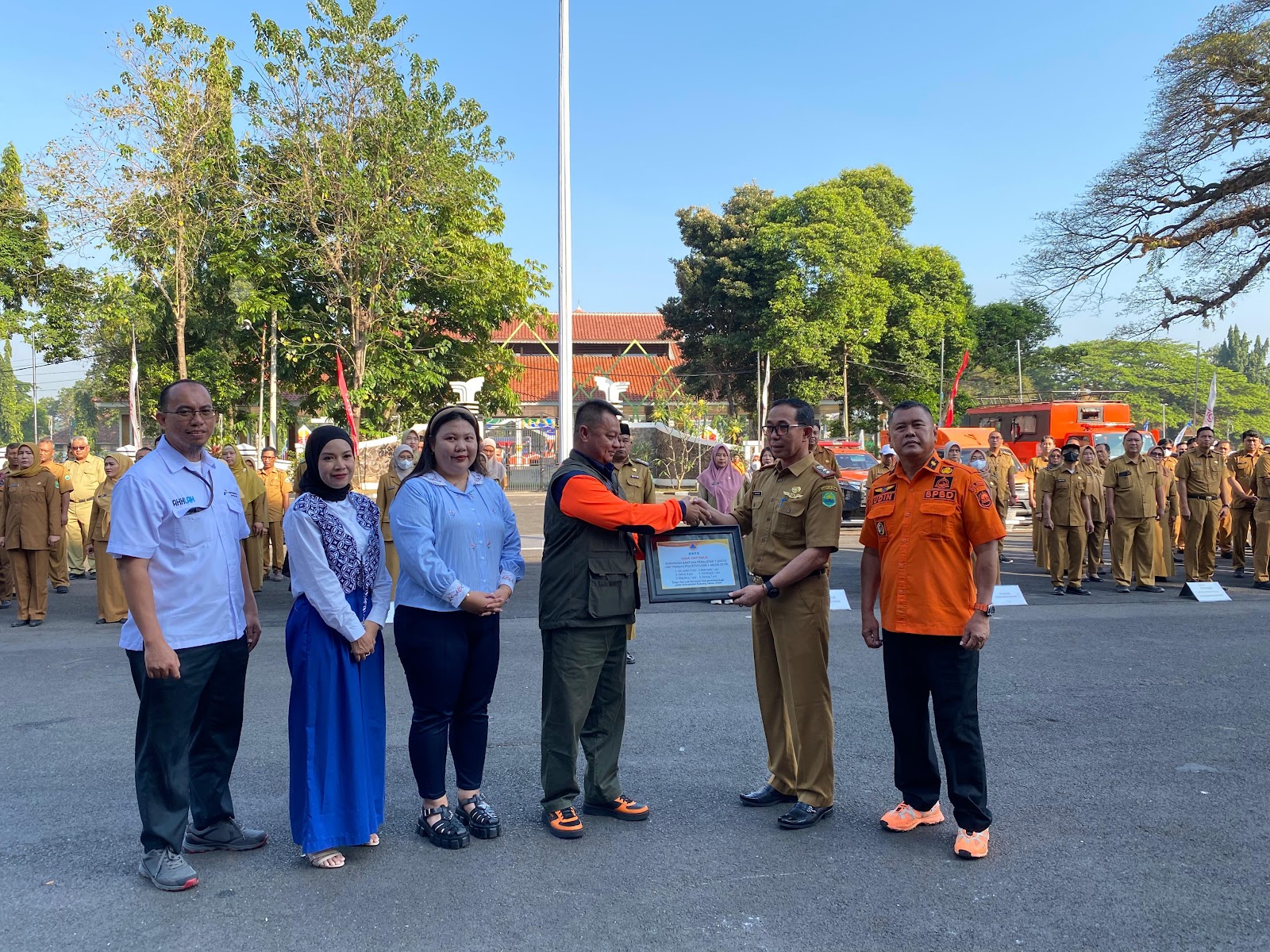 Siaga Darurat Hidrometereologi, Sekda Subang Terima Bantuan Dari BNPB dan Pertamina EP