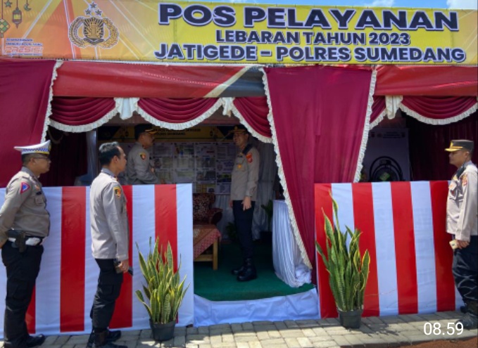 Siapkan Mudik Aman Dan Lancar, Kapolres Sumedang Lakukan Cek Personil Dan Sarpras Pos Pengamanan
