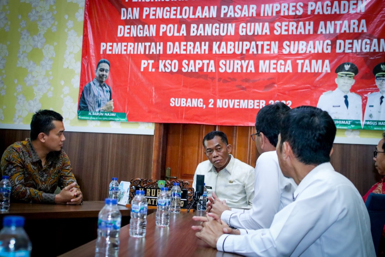 Tandatangani Kerja Sama Pengelolaan Pasar Pagaden, Kang Jimat Tekankan Demi Kesejahteraan Masyarakat Subang
