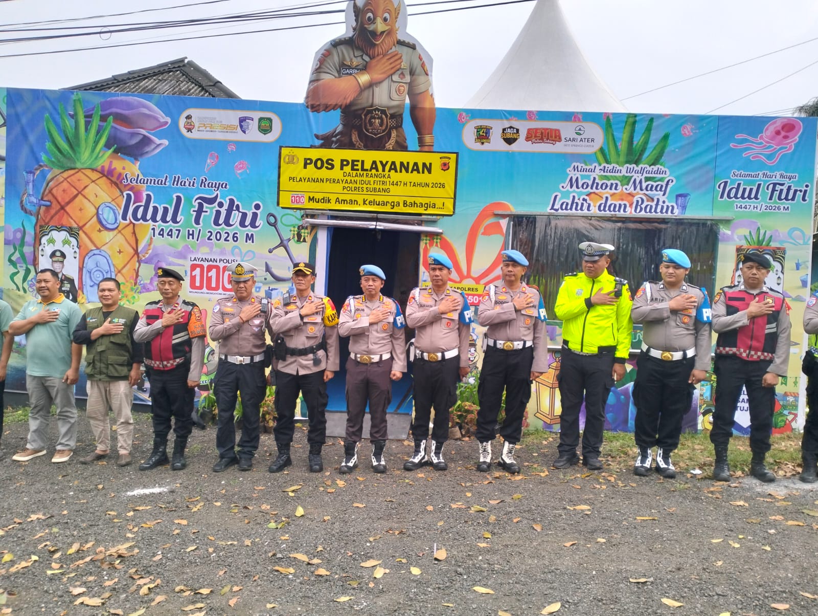Tim Propam Mabes Polri laksanakan Gaktibplin di Pos Pelayanan spa Sariater, Pastikan Disiplin Personel dalam Operasi Ketupat 2026