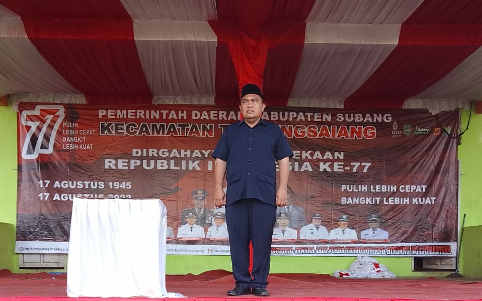 Upacara Penurunan Bendera Merah Putih Kec. Tanjungsiang