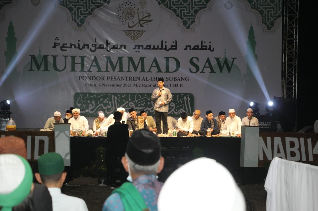 Wabub Subang, Hadiri Maulid Nabi Muhammad Saw di Pesantren Al- Ihya Cidahu